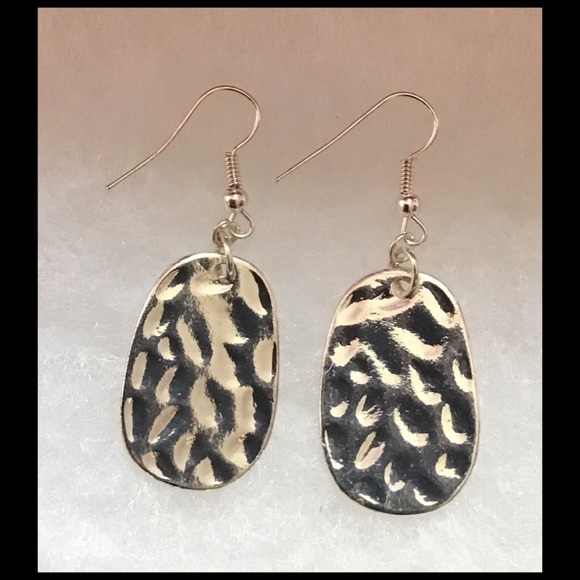 1 1/4” Handmade SilverTone Charm Earrings - Picture 1 of 3